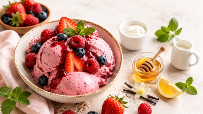 Gelato ai Petit Suisse e Frutti Rossi: il Dessert Fresco e Cremoso che Conquista Tutti