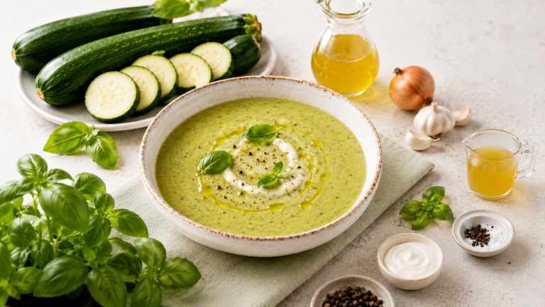 Zuppa di Zucchine al Basilico